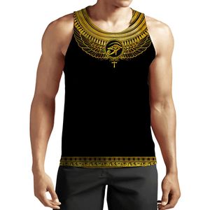 Nouvelle Impression 3D Drôle D'été Ancien Pharaon Égyptien Graphique Débardeur Mode Hommes Femmes Survêtements Ras Du Cou Gilet Plus La Taille S-6XL Harajuku004