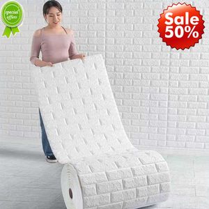 Nuevo rollo de papel tapiz de ladrillo de espuma suave 3D, autoadhesivo DIY para sala de estar, hogar, cocina, baño, papel de pared decorativo