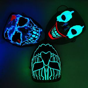 Nouveau Masque de lumière stéréoscopique 3D LED modélisation Halloween scène fête Bundy masque de lumière