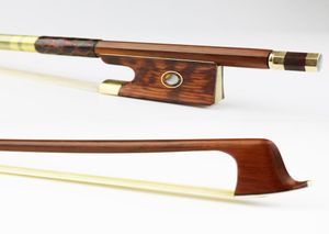 Nuevo 4/4 Tamaño Pernambuco Violín Bow Snakewood Frog Natural Mongolian Violin Parts Accesorios Envío gratis2527565