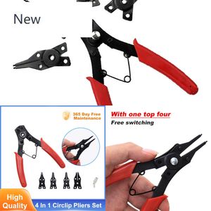 Nouveau 4 en 1 voiture Set Snap Ring Multi Crimp Rovable Flipable Head Tive RETAIT CIRCLIP PLIERS MAIN OUTILS