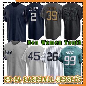 99 Aaron Judge Baseball 2 Derek Jeter Maillots 45 Gerrit Cole Yankees Juan Soto Anthony Volpe Babe Ruth Mantle New York Giancarlo Stanton DJ LeMahieu Anthony Rizzo