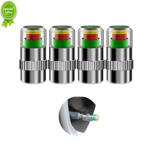 Nouveau 4 pièces 2.4 Bar moniteur de pression des pneus manomètre capuchon capteur alerte de pression des pneus Kit d'outils de surveillance pièces de noyau de cuivre améliorées