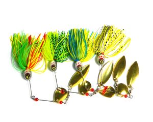 Hengjia nouveau 40 pièces 20.5G Spinners appâts durs pêche spinner leurre spinner buzz appât, appâts de pêche, cuillères, livraison gratuite, gabarit en caoutchouc (SB004)