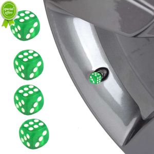 Nouveau 4 pièces dés style Valve tige bouchons voiture moto vélo pneu Valve bouchons poussière Air Port décor couvre Transparent vert accessoires