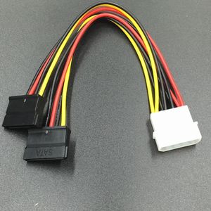 Câble d'alimentation pour disque dur, 4 broches IDE Molex vers 2 Serial ATA SATA Y, pour ajouter des disques SATA pour le minage de Bitcoin