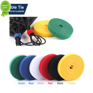 Nouveau 5M/Roll 10/12/14.5/20/25mm largeur câble organisateur USB câble enrouleur gestion nylon coupe libre attaches souris écouteur cordon attaches de câble