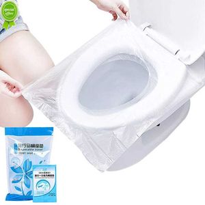 New 6/50PCS Biodegradable Disposable Plastic Toilet Seat Cover Portable Safety Travel Bathroom Toilet Paper Pad Bathroom Accessories