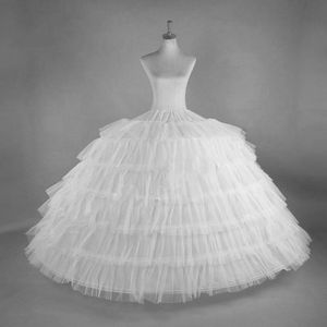 New 6 Hoops Big White Quinceanera Dress Petticoat Super Fluffy Crinoline Slip Underskirt For Wedding Ball Gown221w