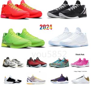 Nouveau 6 Chaussures de basket-ball Reverse Grinch Grinch What The Men Mambacita Bruce Lee Big Reverse Grinch 5 Protro Rings Metallic Gold Baskets pour hommes Sports Baskets de plein air