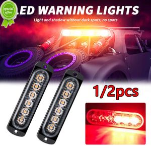 Nuevo 6LED luz de advertencia estroboscópica para coche parrilla intermitente avería luz de emergencia coche camión remolque lámpara de baliza LED luz lateral impermeable