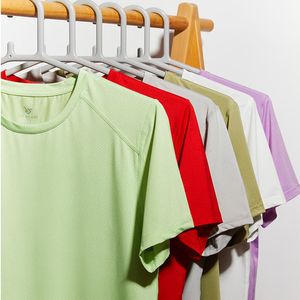 Nouveau 9002A polyester ammoniac ciel étoilé tissu col rond T-shirt pour hommes été américain rétro tendance étiquette
