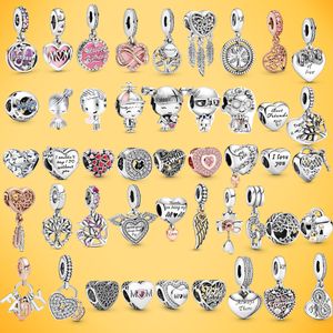 Nouveau 925 Bracelets En Argent Accessoires Charme Perle fit Pandora charmes perles Bracelet pour femmes DIY Bijoux Cadeau Avec Sac D'origine