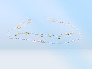 Nuevo 925 Collar de plata esterlina Shine amado Collar Collier Collar para mujeres Regalo de boda Europa Joyería de bricolaje65854441