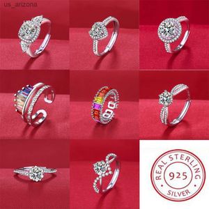 New 925 Sterling Silver Ring High Quality Open adjustable Fashion Engagement Rings for Women Wedding Ring Party Jewelry Gift L230620