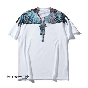 Nueva versión avanzada de Mbly, camiseta para hombre, ropa de moda con estampado de alas, ropa de moda para parejas, camiseta redonda de algodón de verano 683