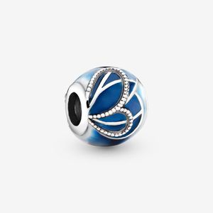 100% 925 argent Sterling bleu papillon aile breloques ajustement Original européen bracelet à breloques mode femmes mariage fiançailles bijoux accessoires