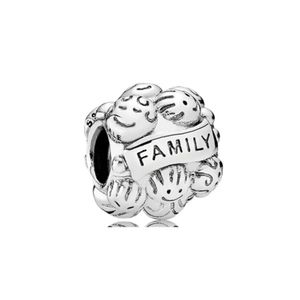 Abalorios familiares de plata de ley 100% 925 compatibles con pulsera europea Original, accesorios de joyería de compromiso de boda para mujer a la moda