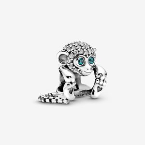 100% 925 Sterling Silver Lovely Pave Monkey Charms Fit Original European Charm Bracelet Mode Femmes Mariage Fiançailles Bijoux Accessoires