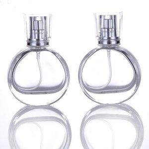 Flacon pulvérisateur vide en verre transparent de 20ml, atomiseur rond rechargeable, cadeau de voyage, nouvel arrivage