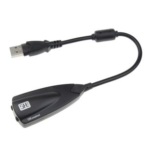 Tarjeta de sonido USB externa 5HV2, adaptador de Audio de pista de sonido de canal Virtual a 3D CH de 7,1 canales USB para ordenador de sobremesa y portátil