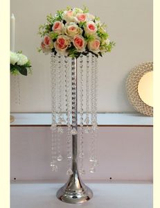 Nueva llegada 68 CM de altura Centro de mesa de boda de cristal acrílico, camino de flores conduce 1 lote = 10 piezas