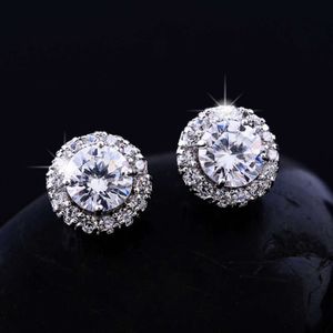 Nouvelle arrivée Boucles d'oreilles Best Friends Designer pour femmes Boucles d'oreilles plaquées or blanc 18 carats Boucles d'oreilles en gros diamant pour femmes Boucles d'oreilles en zircon blanc