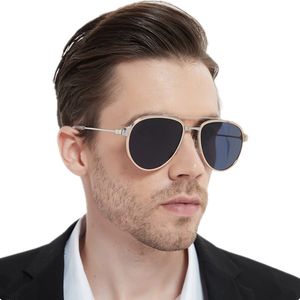 Calidad Ct325S Classic Pilot Gafas de sol para hombres UV400 HD lente metal titanio bigrim anteojos polarizados 59-19-145 para anteojos recetados estuche completo