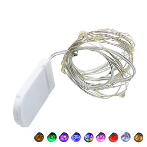 Umlight1688 cable de cobre caliente Fairy String Light 2m 20led impermeable CR2032 batería cadena lámpara Navidad boda fiesta decoración