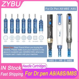 Nieuwe collectie elektrische microneedle-machine Dr.pen A8S draadloze microneedling-pen naaldcartridge huidverzorgingsapparaat MTS-tips 12 18 24 36 42-pins wegwerpcartridges