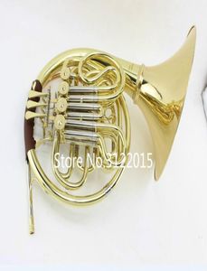 Nouvelle arrivée laque dorée DoubleRow 4 fentes pour corne française clé FB instrument à vent en laiton ton b f avec embout et étui en nylon8634765