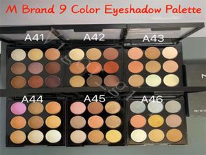 NUEVA LLEGA M Brand 9 Color Paleta de sombras de ojos para Girl Eye Beauty Cosmetics 08G 002OZ Nice Matte Satin Pro Makeup Stock2544936