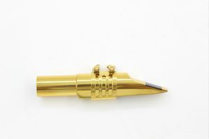 New Arrival Metal Brass Gold Lacquer Baritone Saxophone Mouthpiece Sax Musical Instrument Accessories Mouthpiece Size 5 6 7 8 9