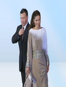 Nouvelles robes de soirée musulmanes à manches longues Dubai Kaftan Robes de soirée avec chigne perlée Abaya Maroc Party Formal DR4177295