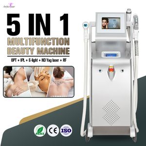 Nueva llegada Nd Yag Laser Fast Hair Removal Opt Ipl Tattoo Skin Lifting Machine 3 manijas