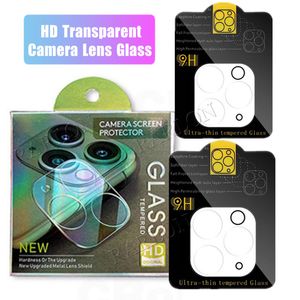 Protecteur d'objectif de caméra 3D HD Flim de protection en verre trempé transparent pour iPhone 14 Pro Max 14Pro 14Plus 13 12 13Mini 12Mini avec emballage de vente au détail
