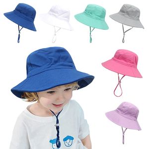 20 couleurs bébé été en plein air chapeau de pêcheur enfants enfants soleil casquettes de plage belle dentelle princesse nourrissons fille crème solaire chapeaux seau casquette M4159