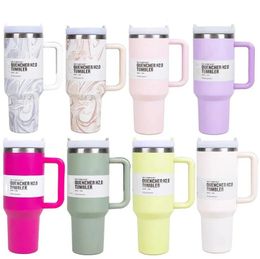 PINAD Parade 40oz Quencher H2.0 tasses tasses Camping Travel Car tasse gobelers tasses avec manche en silicone cadeau de la Saint-Valentin DHL Expédition G1221