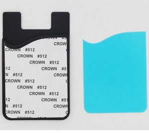 Nouveau portefeuille de cartes de cartes de silicone de sublimation de sublimation Silicone Piste de carte de crédit avec transfert de chaleur de film en plastique pour iPhone Sams9089311