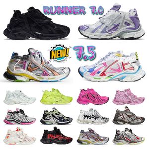 Marca de lujo Banciaga Runner 7.0 7.5 Zapatos de vestir para hombre para mujer Zapatillas de deporte para mujer Todo Negro Blanco Gris Azul Rojo Rosa Lima Fluo Verde Marrón Mocasines Zapatos de diseñador Zapatillas de deporte