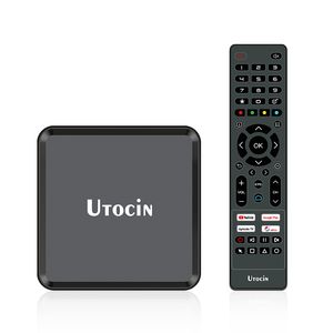 Nueva llegada UTOCIN NEO Android 11.0 TV Box Amlogic S905W2 2GB 16GB 2.4G 5G WiFi 4k AV1 Aplicación potente y decodificador remoto