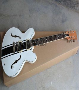 Nueva llegada blanca ES333 Shop Custom Jazz Guitar Grey Top Strape on Body Middle Musical Instruments 114735197