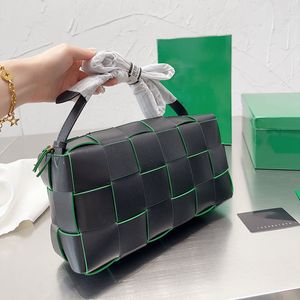 Nouveauté Femme Grand Tofu Sac Bandoulière Réglable Vert Sac à Main Tissé Sac Pratique Léger Pour Quotidien 28cm