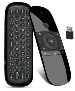 W1 Anglais Version 2.4GHz Clavier Sans Fil Mini Fly Air Souris Avec Fonction D'apprentissage IR pour TV Box Ordinateur x96 MINI H96