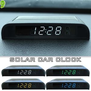 Nouvelle horloge numérique automatique horloge de voiture horloge interne Stick-On numérique solaire montre solaire puissance 24 heures décoration USB alimenté voiture Electroni C8E8