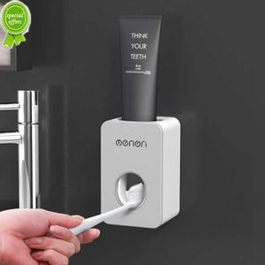New Automatic Toothpaste Dispenser Dust-proof Toothbrush Holder Wall Mount Bathroom Accessories Toothpaste Squeezer Dispenser