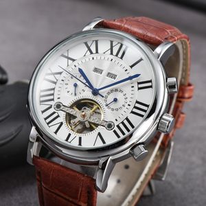 Nuevo B Globo Números romanos Hombres Watc Bisel de cerámica Clásico 42MM Tanque Movimiento mecánico automático Reloj de diseñador