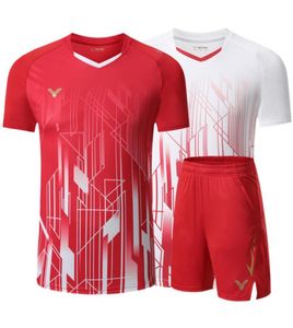 Nouveau costume de badminton pour hommes et femmes, short à manches courtes, t-shirt de sport à séchage rapide, chemise de tennis, vêtements de tennis de table s2913804