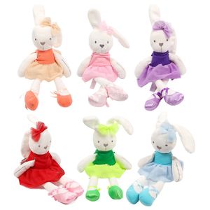 Nuevo Ballet Rabbit Doll Baby Comfort Sleep Juguete de peluche Rabbit Dolls Falda Juguetes