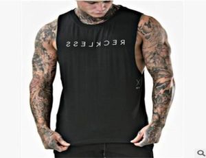 Nueva ropa de playa Tiga de tanque suelta Tiga de tanque Stringer Golds Bodybuilding Muscle Carta impresa Camisa de entrenamiento Gimnasios Subshirt3189392